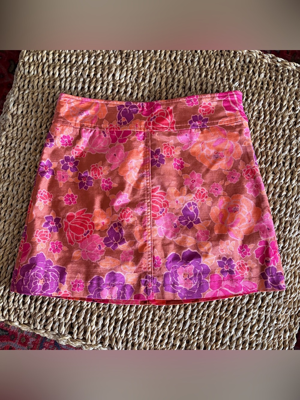 Free People Moving On Terra Cotta Floral Velvet Skirt Boho Fall Party Spring 4 - Picture 2 of 5